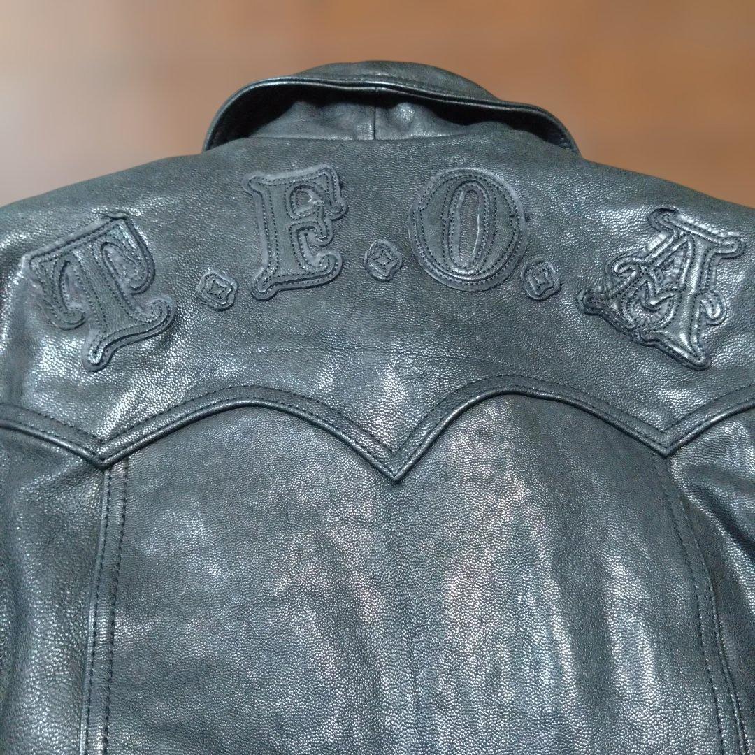 COLLARS レザージャケット　ダブルジップ　 スカル　クローズ武装戦線　美品