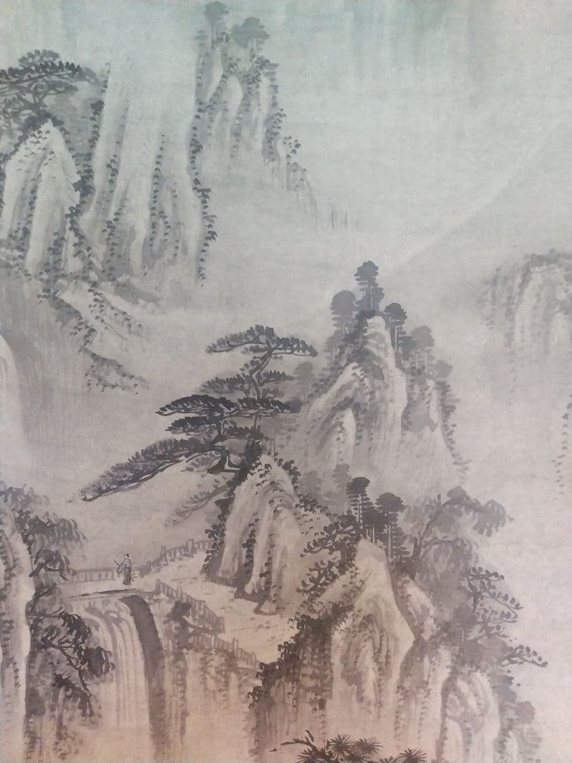 紙本幽壑飛泉図