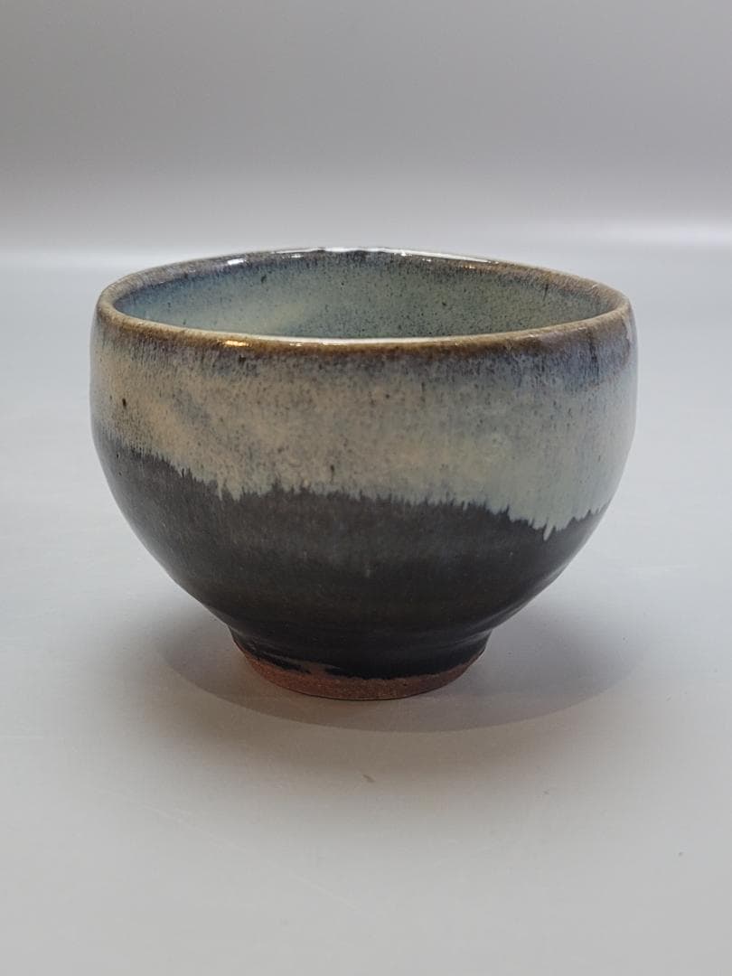 浜田晋作 造 掛合釉茶碗 共箱 未使用 DT551