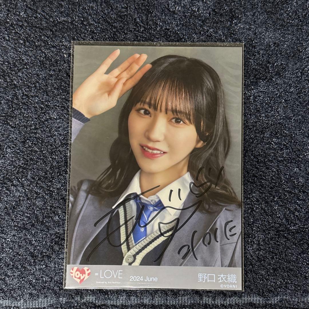 や*ま様 イコラブ　野口衣織　生写真　直筆 君の第3ボタン