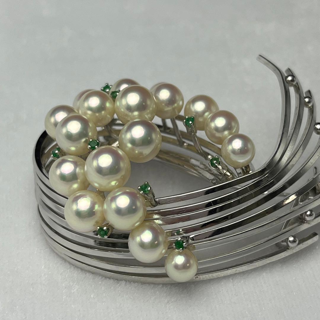 TASAKI アコヤ真珠 パール ブローチ 6.0-7.0mm WGK14