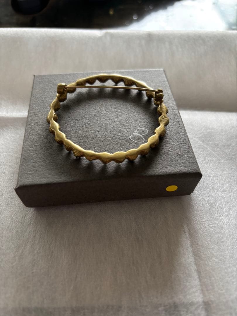 ミナペルホネン ブローチ　タンバリン　真鍮