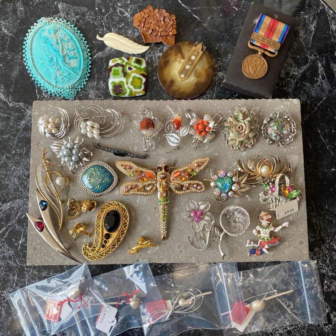 マジョリカ MAJORICA アクセサリー ブローチ おまとめ セット 33点