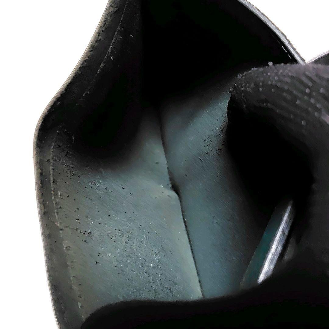 人気モデル✨　イルビゾンテ　折り財布　グリーン　レザー　金ボタン　ロゴ型押し