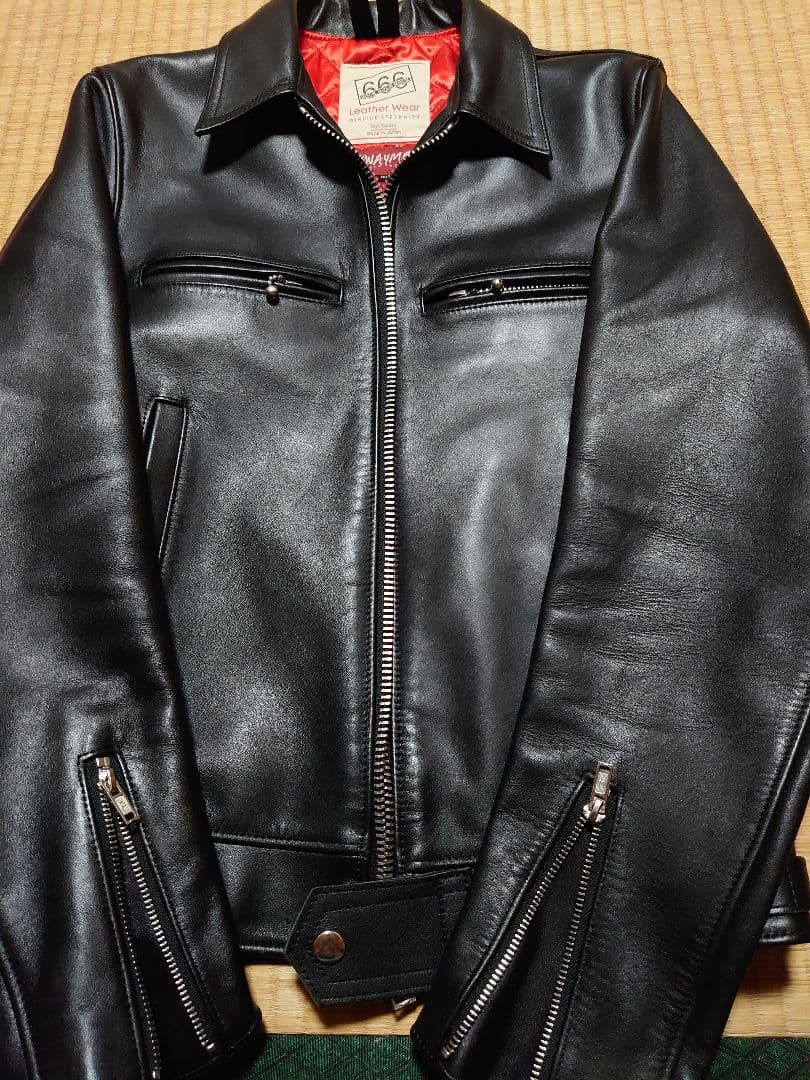 666 MYWAYMAN シングルライダースジャケット 34 現行タグ　良品