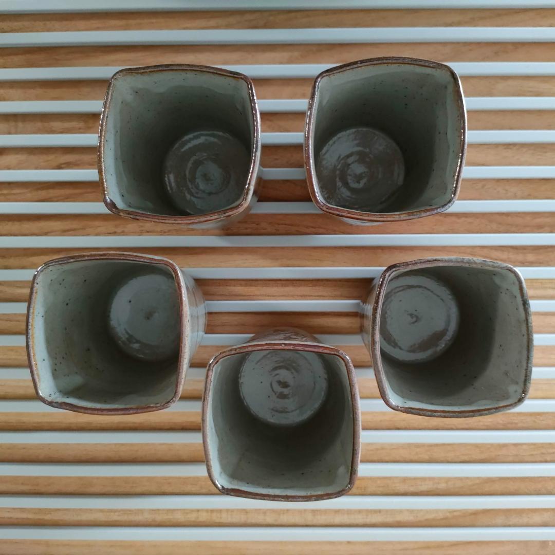 十三代中里太郎右衛門窯 絵唐津 湯呑 5客 共箱付【未使用品】