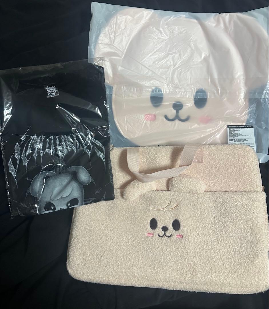 stray kids パピーム　セット laptop うちわカバー　闇Tシャツ