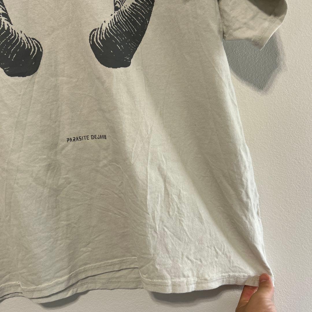 オーラル　ラビリンスビックシルエットTシャツ　白色