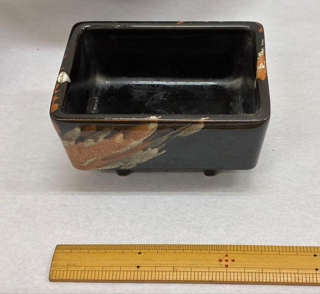 長方形の水盤　花器　花入れ　コンポート