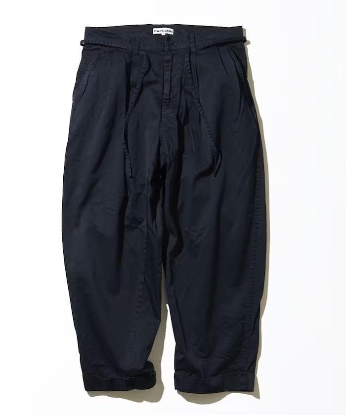 CAHLUMN　Organic Cotton 2 Tuck Chino Pant
