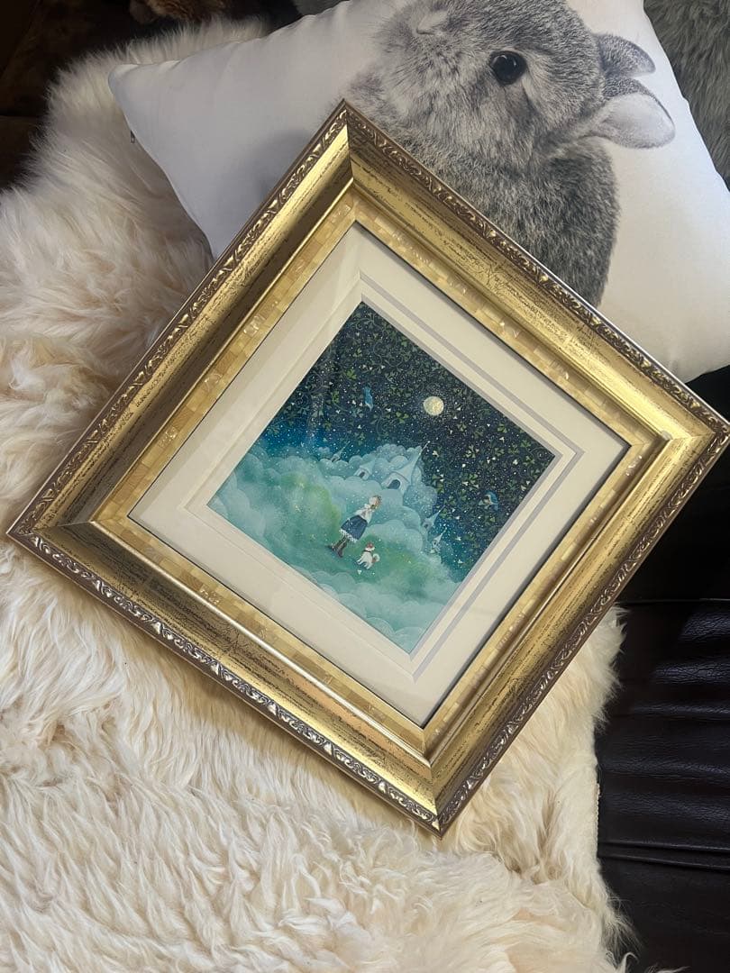 横山真弥　夢の中のお散歩　アクリル原画