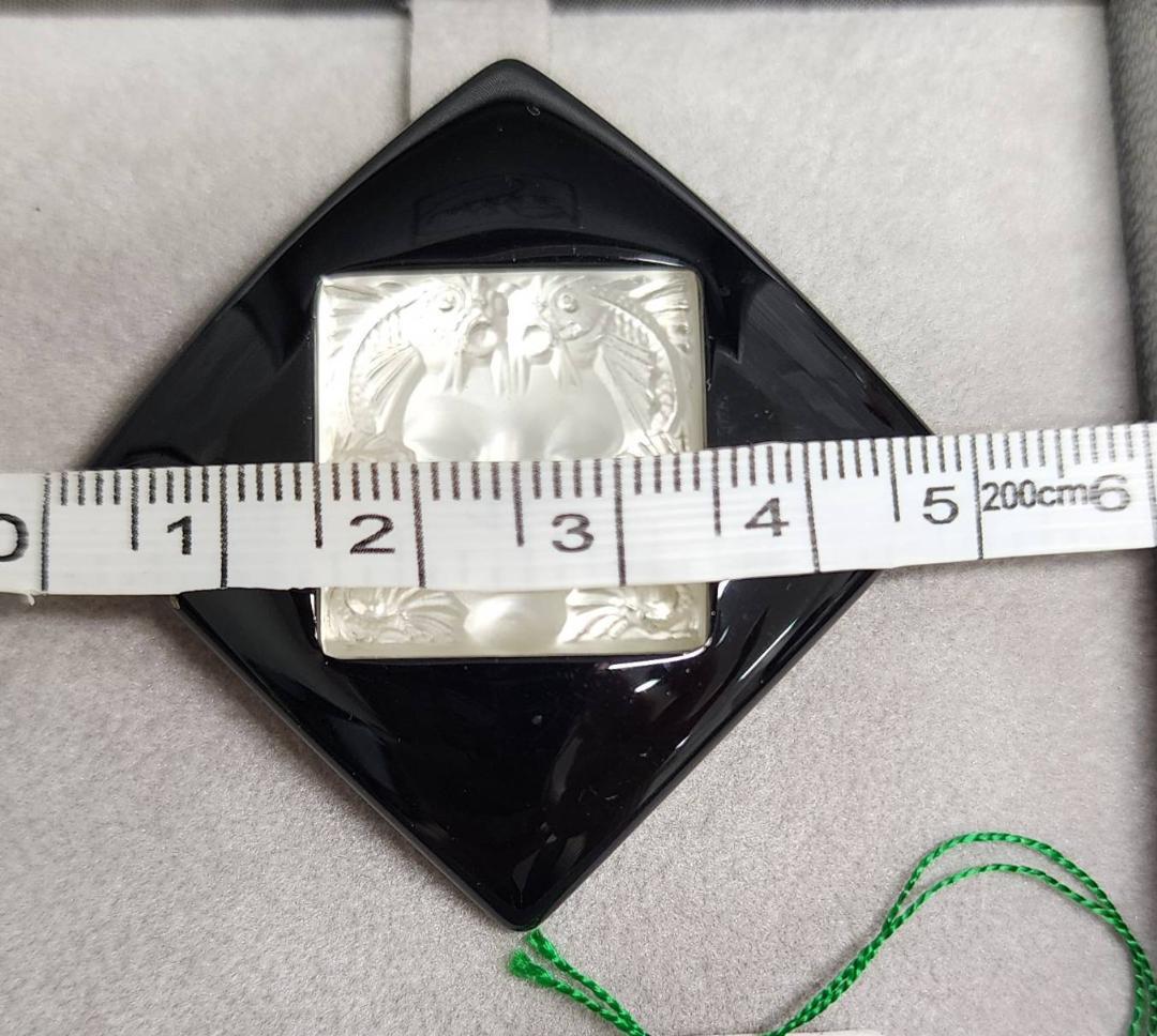 LALIQUE ラリック マスク ド ファム ブローチ アールデコ 四角 箱付き