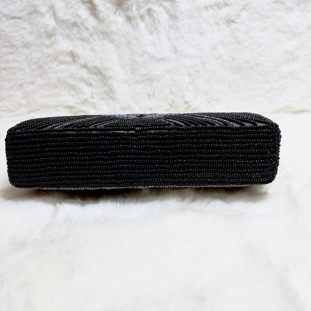 【新品】東京イギン ビーズバッグ ハンドバッグ 総ビーズ刺繍 希少 パーティー