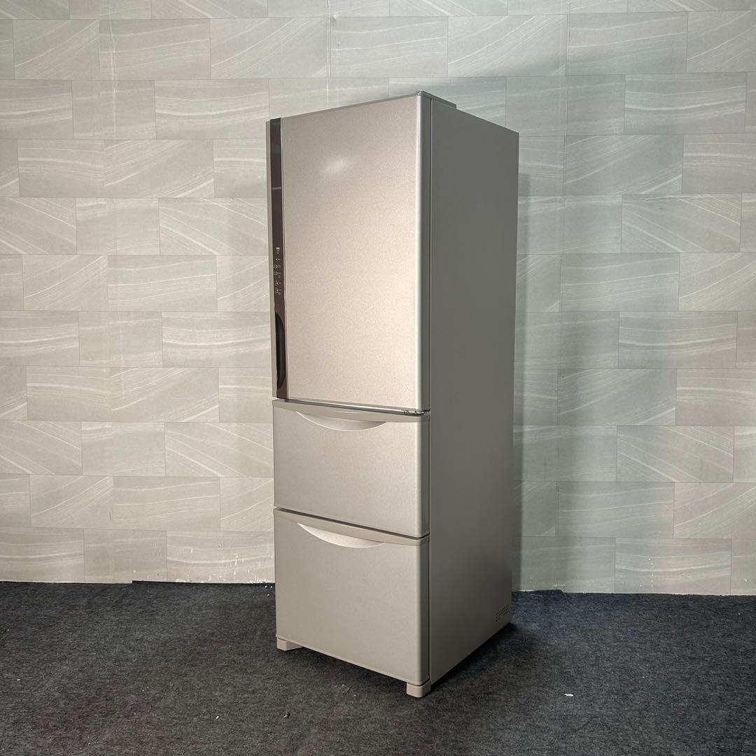 HITACHI 冷蔵庫 R-K380HV 375L 3ドア 右開き d3858