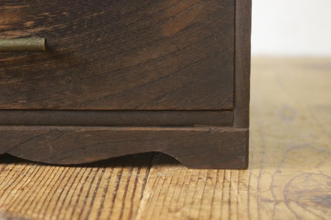 レトロ 卓上小引き出し 抽斗 5杯 収納 小物入れ レターケース B5 木製