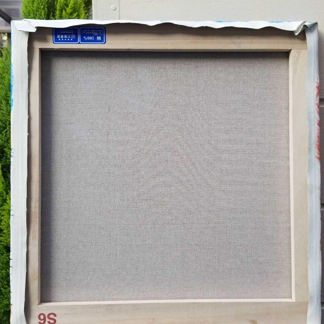 油絵　窓辺に並べたお花　　大きめキャンバス