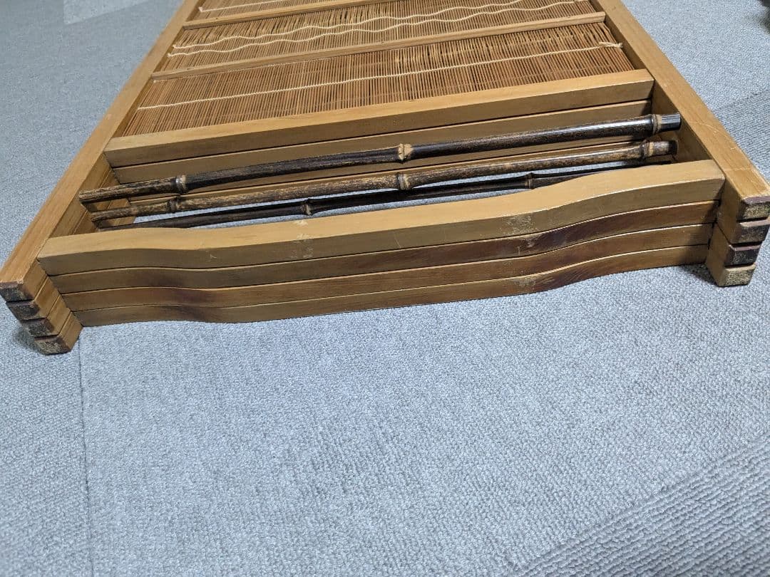 透かし彫り 簾屏風 パーテーション 衝立 間仕切り 昭和レトロ 古民家