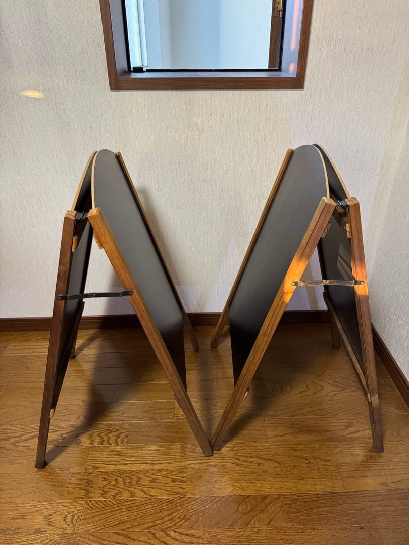 A型ブラックボード 両面 抜き差し可 R型 4面使える　2個セット