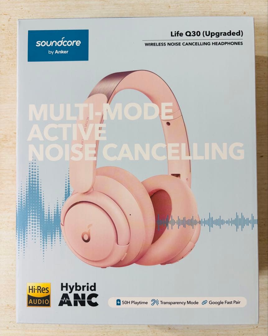 Soundcore Q30 Upgraded ヘッドホン ピンク　anker