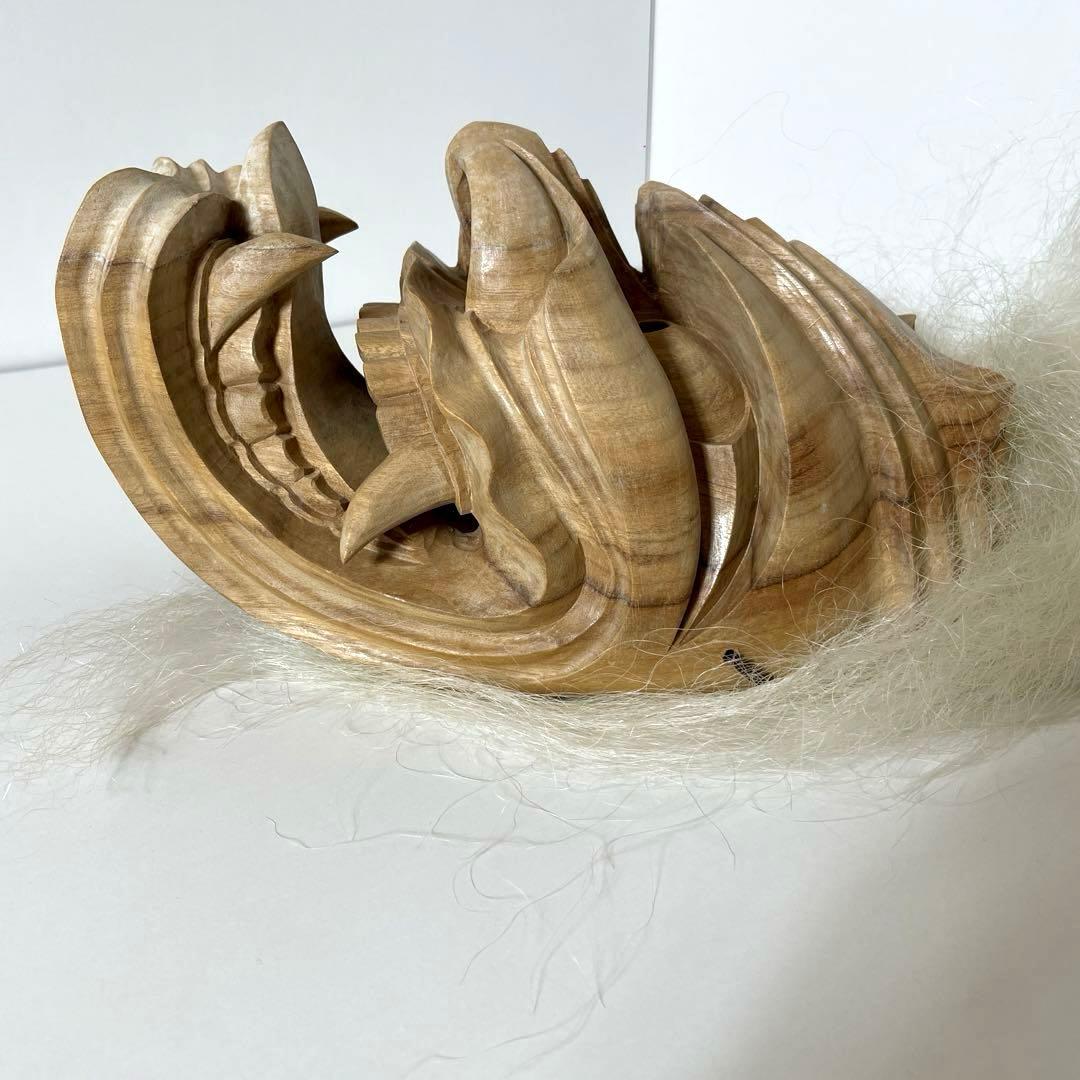 #XG552 作家・小森惠雲作・佐賀鬼・鬼面・能面・神楽面・鹿島一刀彫・杉彫