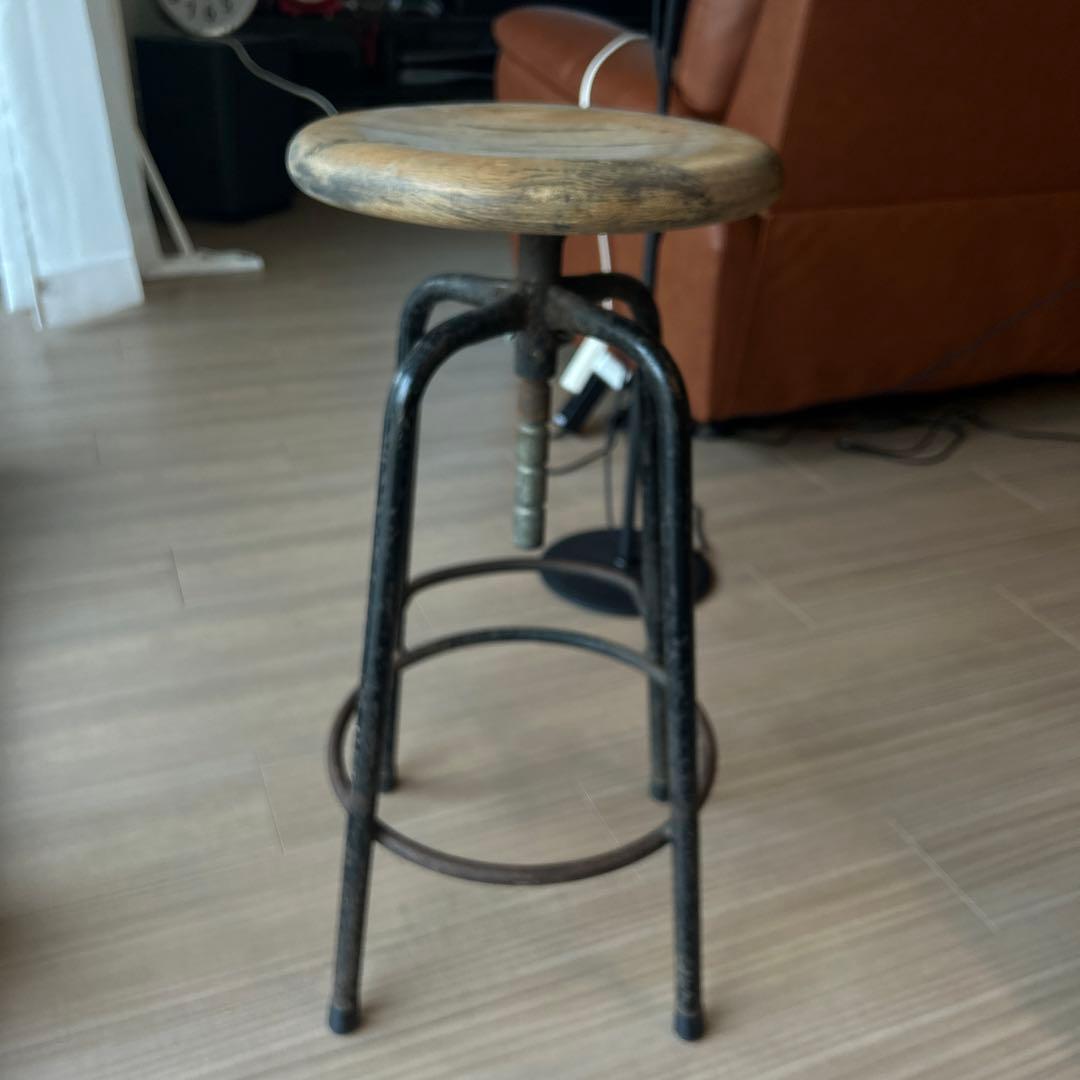 高さ調整可能 バースツール　ヴィンテージ　西海岸