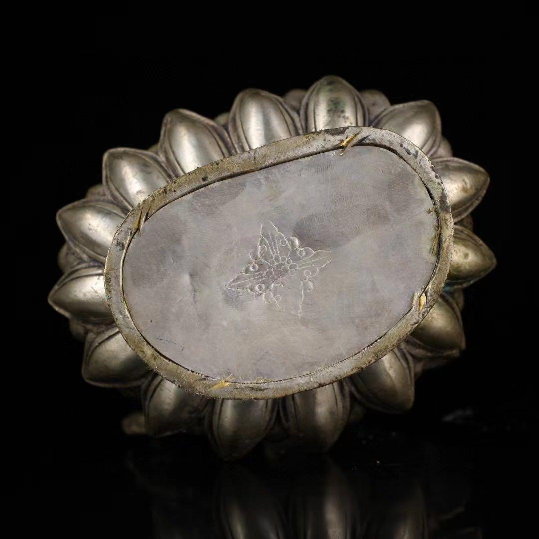 旧蔵、田舎入手、精銅、鎏銀無量寿一尊