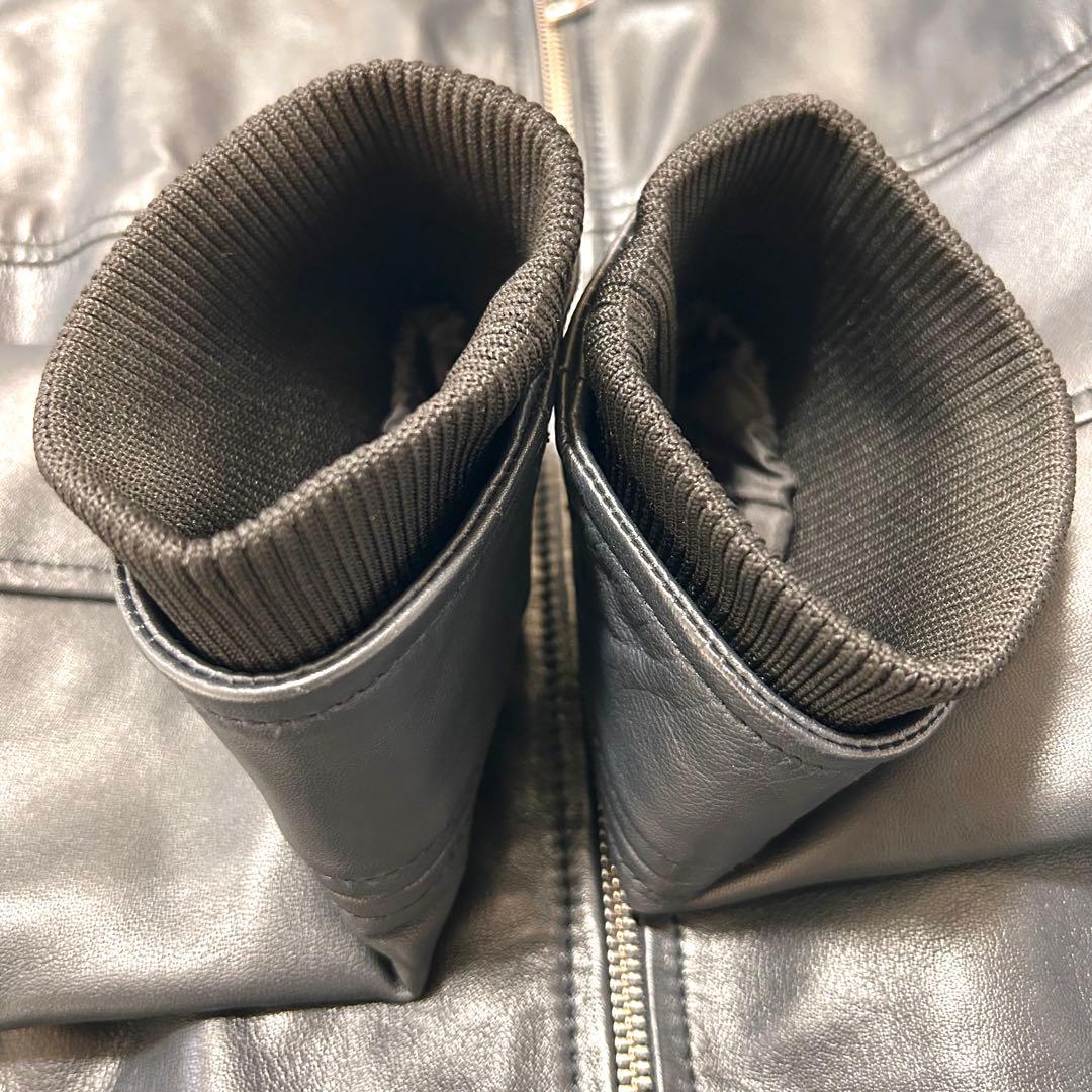 ✨美品✨AKM レザー　シングルライダースジャケット黒XL