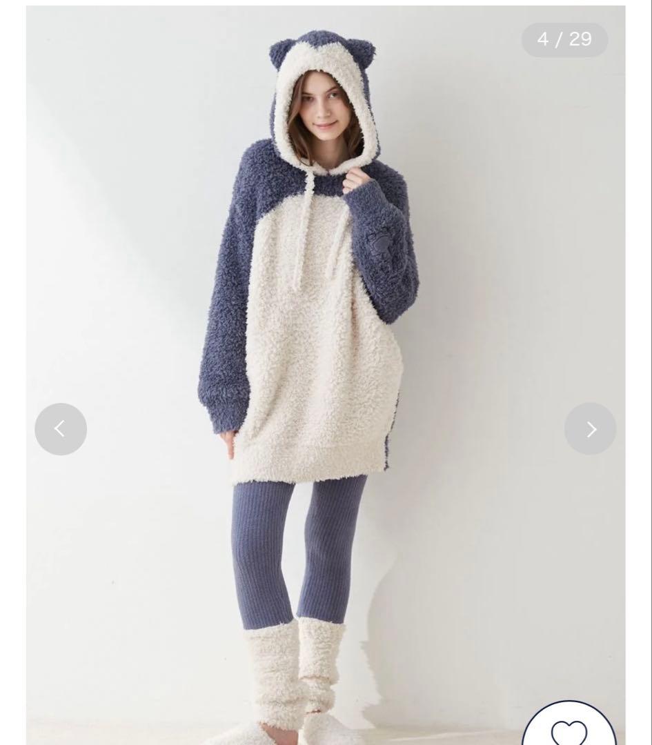 【ポケスリ】カビゴンフーディ&レッグウォーマーレギンスセット【ジェラピケ】