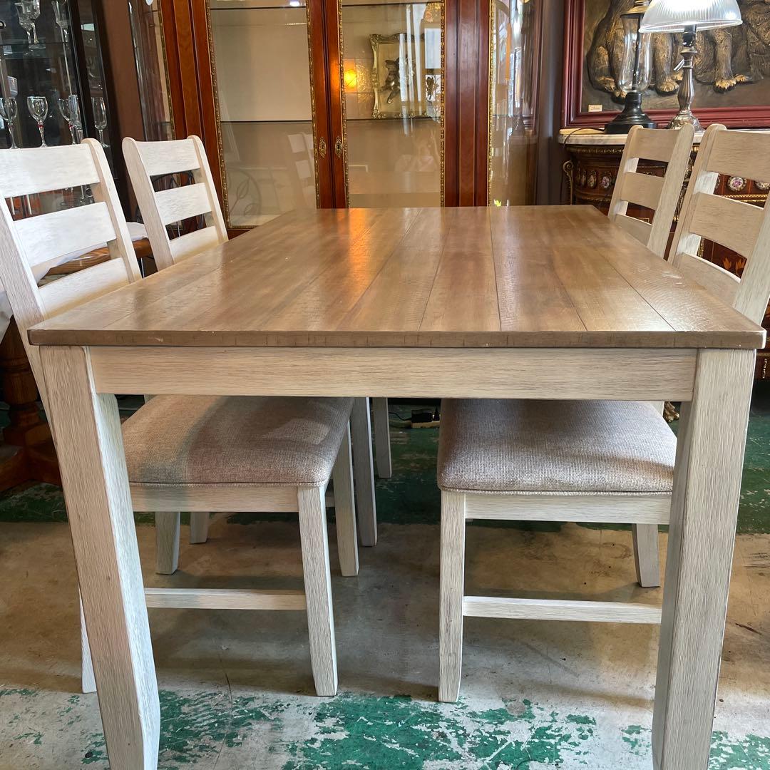 値下げ‼︎ Ashley・アシュリー・ダイニングセット シャビー風仕上げ