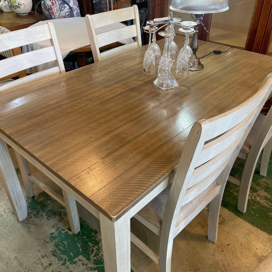 値下げ‼︎ Ashley・アシュリー・ダイニングセット シャビー風仕上げ