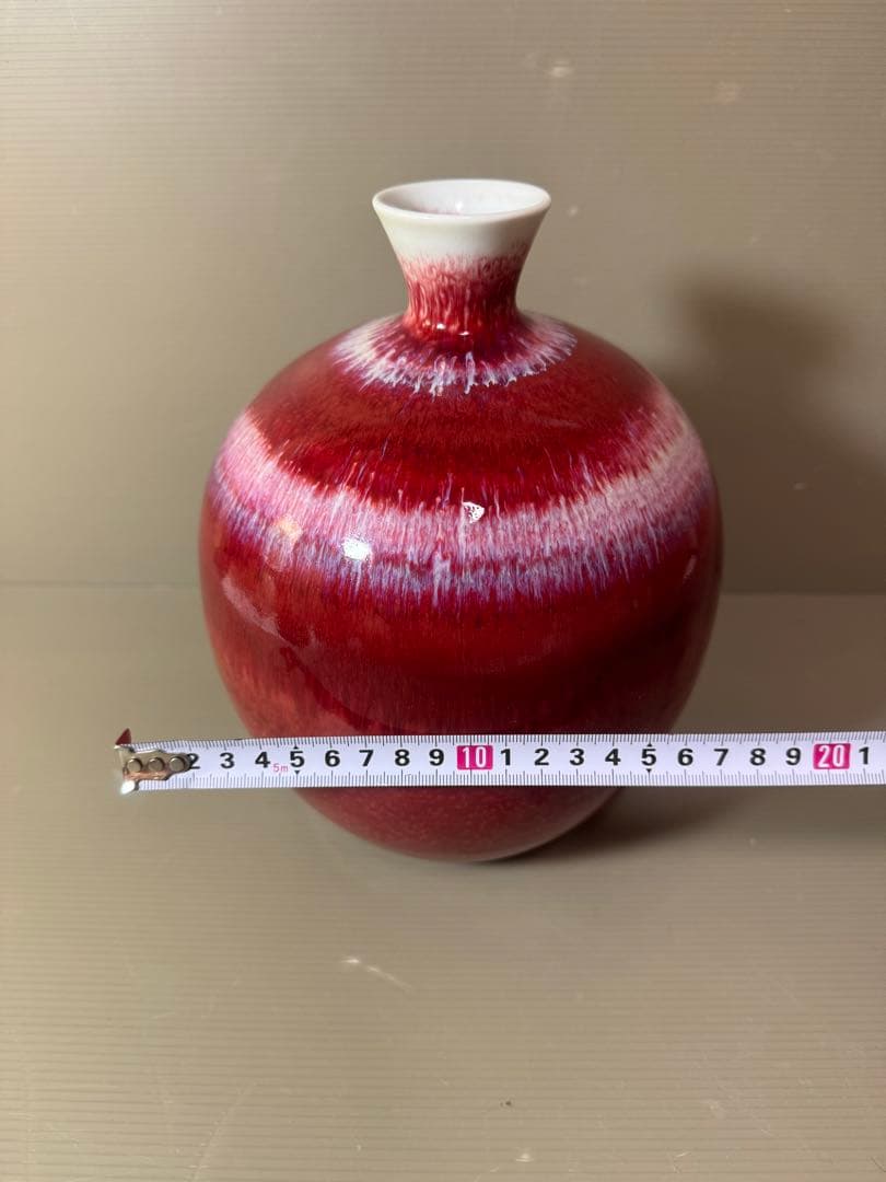 2720 前田泰昭　辰砂　花瓶　壷