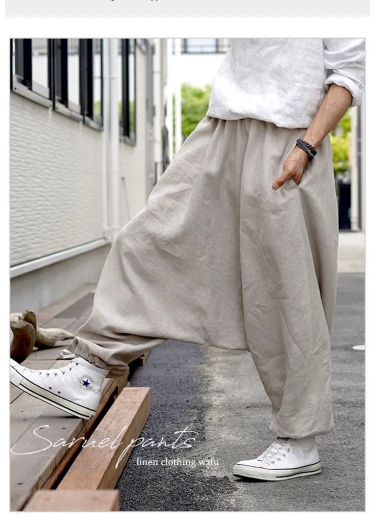 ワフ　wafu メンズ　サルエルパンツ