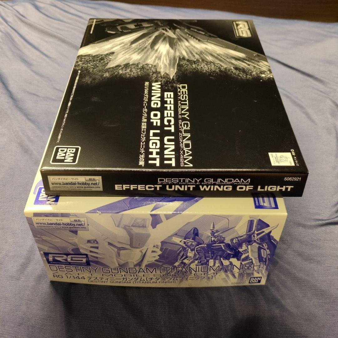 RG 1/144 デスティニーガンダム[チタニウムフィニッシュ]＆光の翼