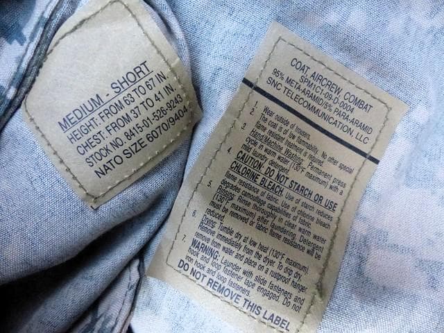 米軍実物 ACU ヘリクルー ジャケット M-S　エアクルー　A2CU 782