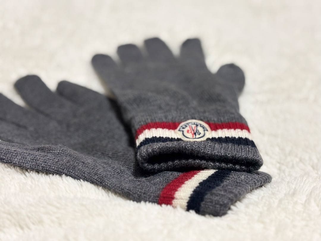 【超美品】モンクレール　メンズ手袋　Lサイズ