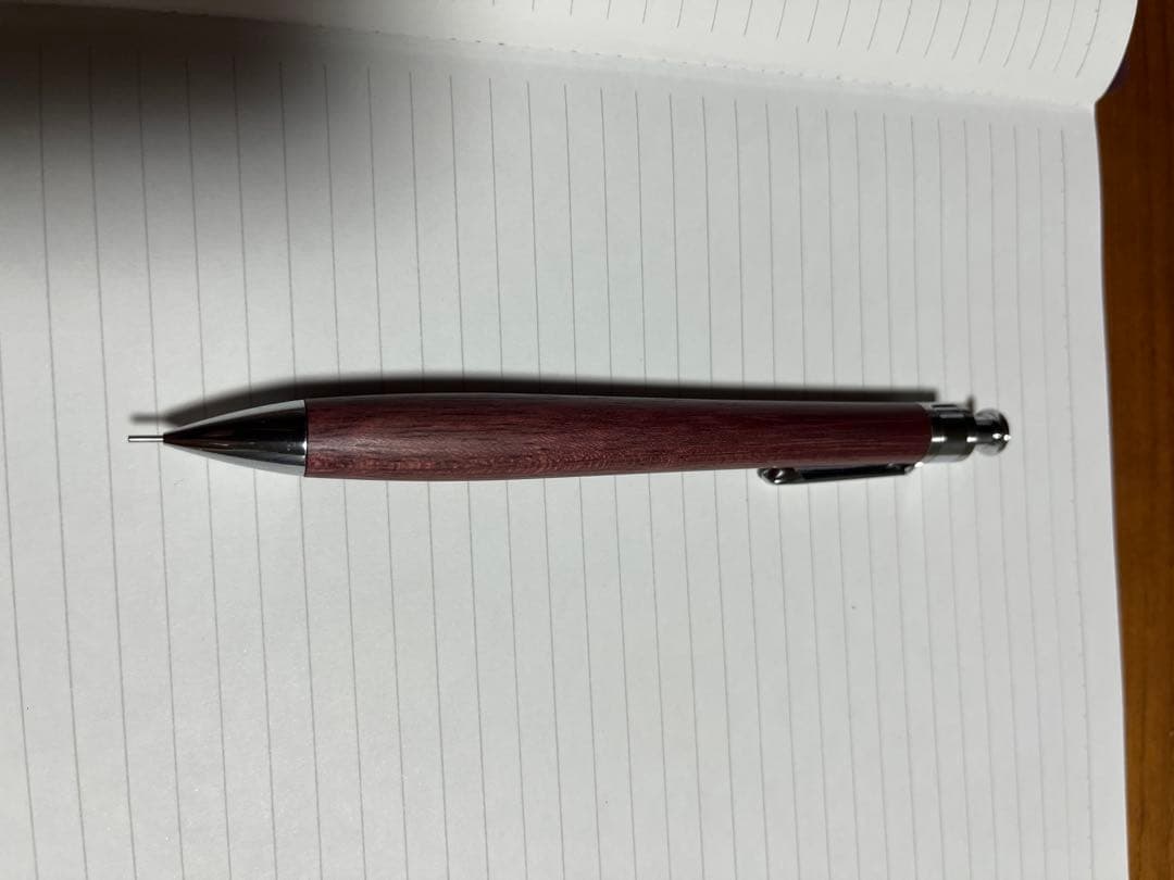 ゆふ　工房楔 パープルハート シャープペンシル 0.5mm 固定式先金つき