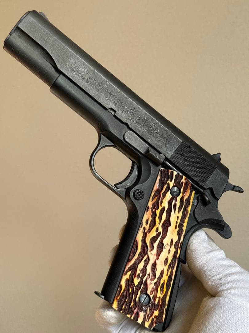 マルシン コルト M1911A1 HW ガバメント 象牙風グリップ モデルガン