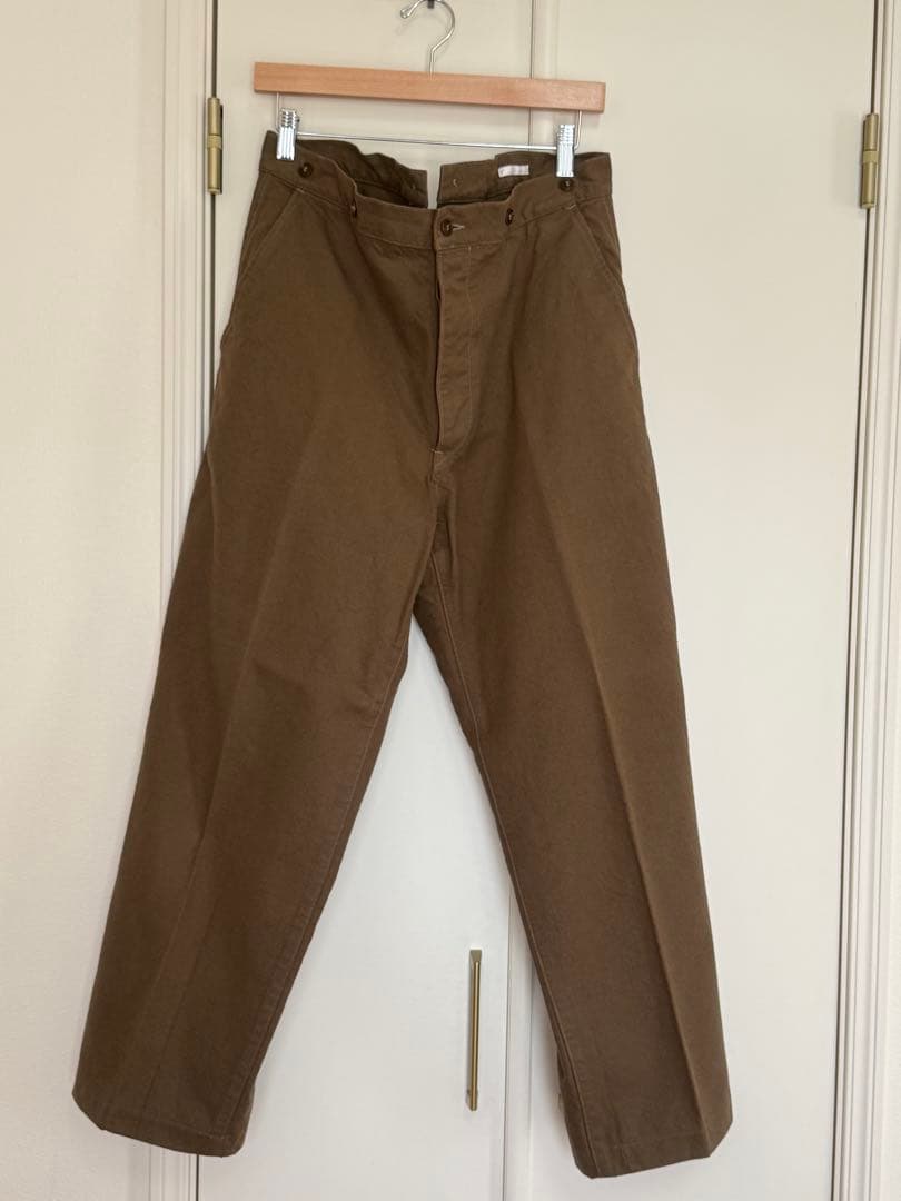 COMOLI コットンシルクオーバーパンツ 1 olive