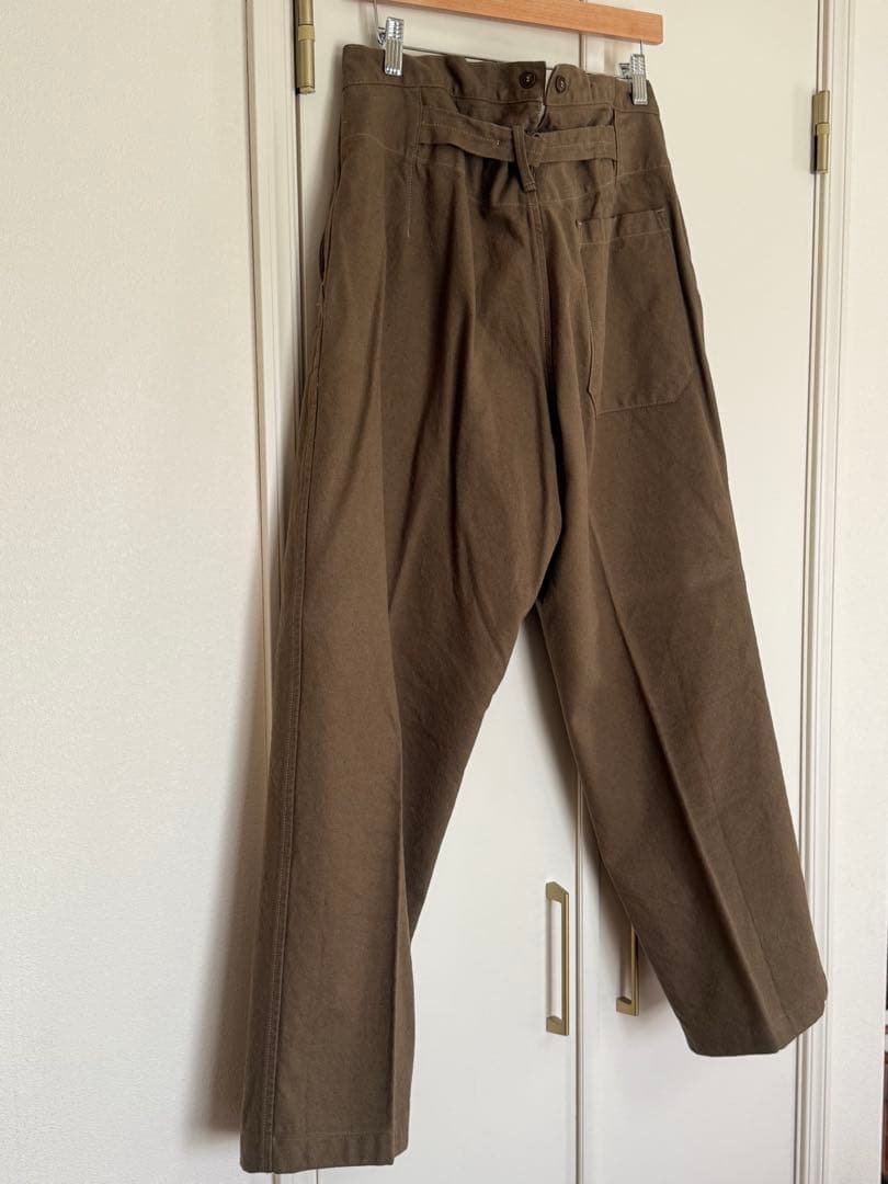 COMOLI コットンシルクオーバーパンツ 1 olive