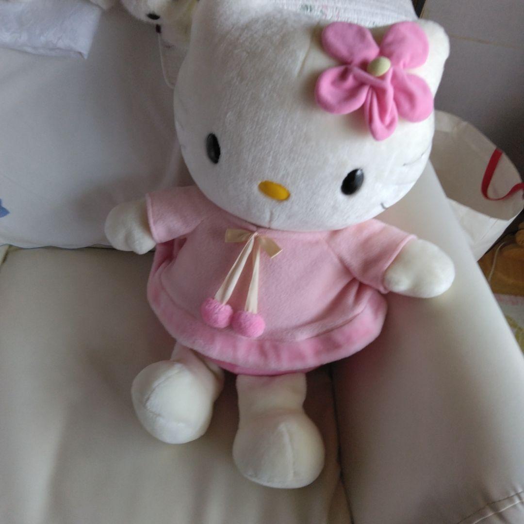 【希少・ビンテージ】ハローキティ ぬいぐるみ 特大 ピンク エンジェル （天使）