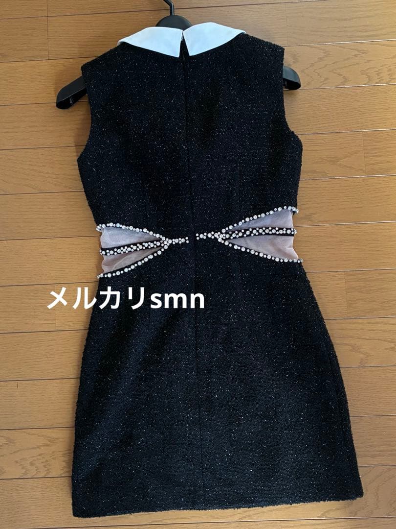 10th限定　ROBE de FLEURS ツイードドレス　S ブラック