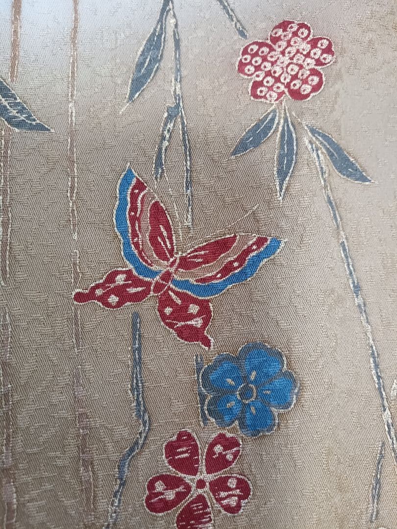 振袖 緑と金のグラデーション 花柄 金駒刺繍 金彩 Ｊ-9