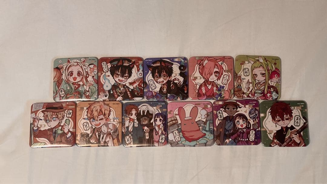 地縛少年花子くん ミュージアム 化け猫旅館花子亭　スクエア缶バッジ　コンプリート