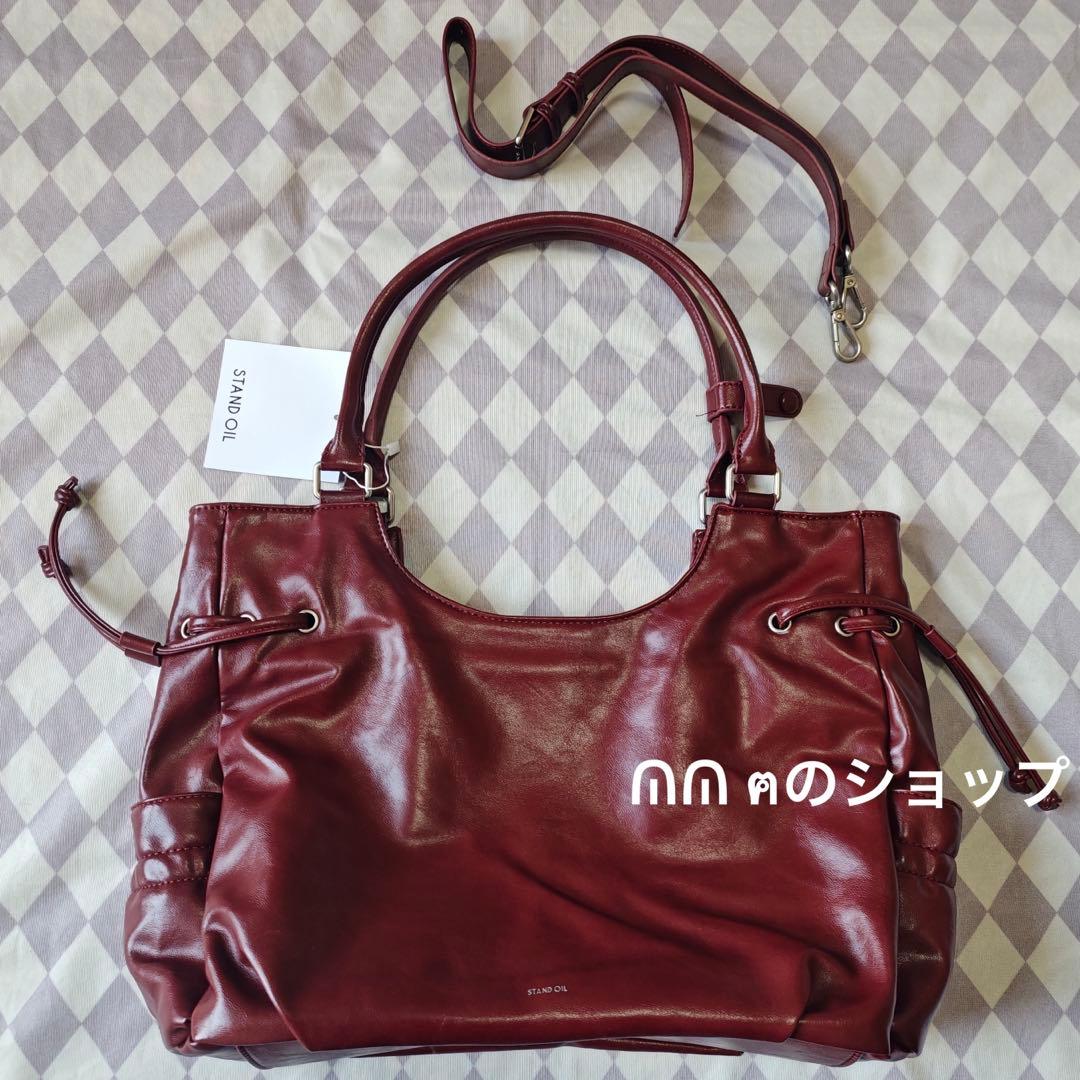 STAND OIL ショルダーバッグ ワインレッド 人気