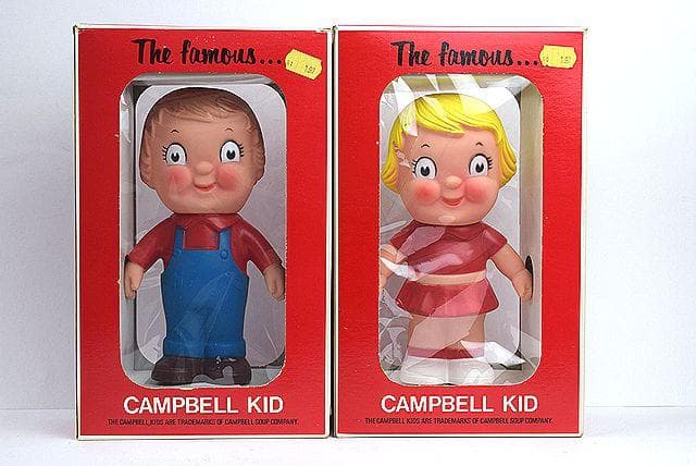 1970’ｓ Campbell KID ビンテージ ソフビ TOY 2個セット