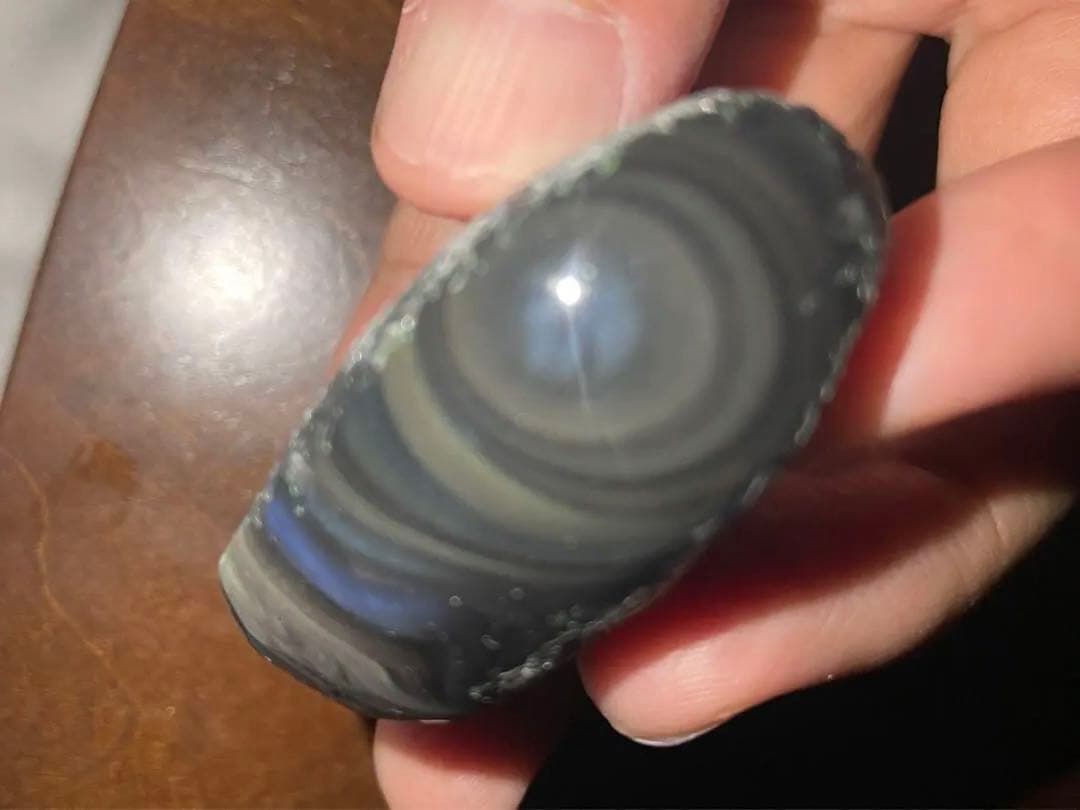 研磨品　十勝石玲瓏　イエロー、グリーン、ブルー、他　レインボーオブシディアン