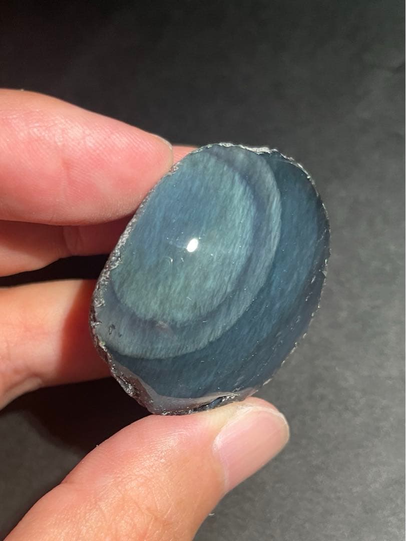 研磨品　十勝石玲瓏特選5個セット　レインボーオブシディアン