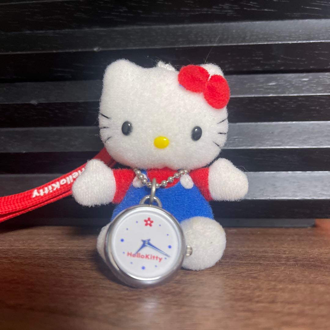 ハローキティ ぬいぐるみストラップ 時計付き
