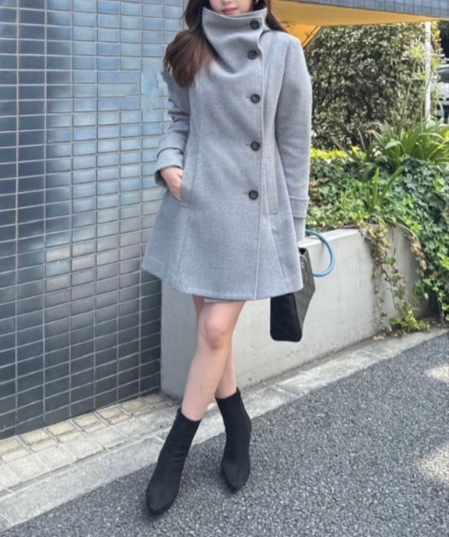 rienda 25オーバーネックシンデレララインミニコート