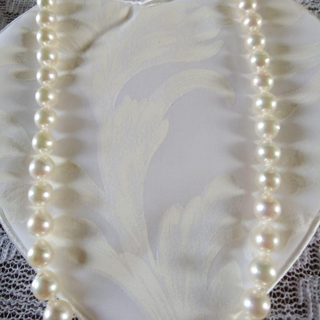 らら 伊勢志摩産7.5ー8mm高品質の本真珠ネックレスとイヤリングセッ